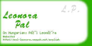 leonora pal business card